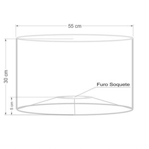 Cúpula Abajur E Luminaria Cp-8027 Ø55X30Cm - Preto