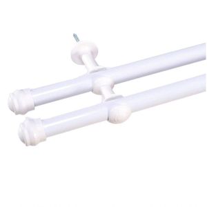 Varão de Cortina Duplo 2 Metros 19mm x 19mm Branco