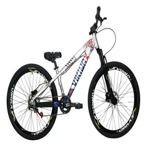 Vikingx Tuff 25 Prata Azul Whelling Single Freio Hidraulico Vmaxx Liso Com Suspenão Mecanica