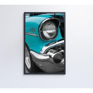 Quadro Farol Carro Clássico 90x60 Cm Adesivo Fotográfico