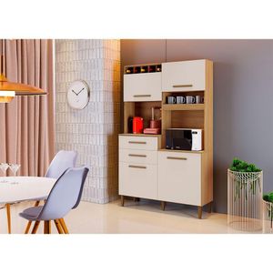 Kit França 4 Portas Master Arte Móveis Cinamomo Off White