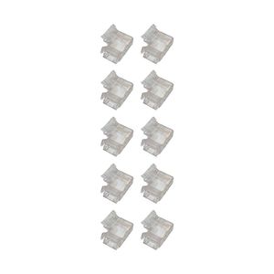 Kit 10 Emendas Conector Astraled Em L Para Fita De Led 10mm Em-036