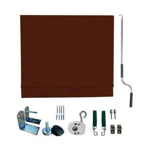 Toldo Cortina Marrom - 3,90m X 2,80m - Kit Completo