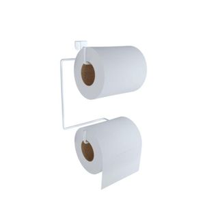 Suporte Duplo Papel Higiênico Para Caixa Acoplada Aço Branco - Dicarlo