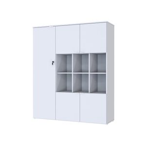 Armário Alto Com nichos E 05 Portas 161,5x135x42cm Wlan135 Branco Chess