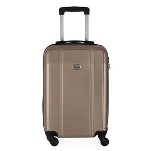 Mala De Viagem Media Abs Ika Continental Cadeado Embutido Rodas Giro 360 Champagne M