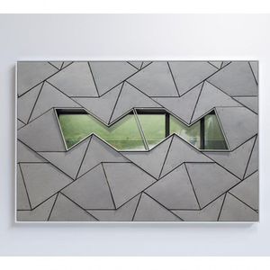Quadro Arquitetura Formas 90x60 Cm Vidro Impresso