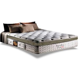 Colchão King Espuma Viscoelástico Visco Molas Ensacadas Masterpocket Imperatore Eco Bamboo Euro Pillow (193x203x34) - Herval