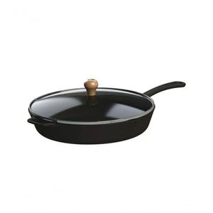Frigideira Gourmet Cabo Ferro Tampa Vidro Libaneza 20 Cm.