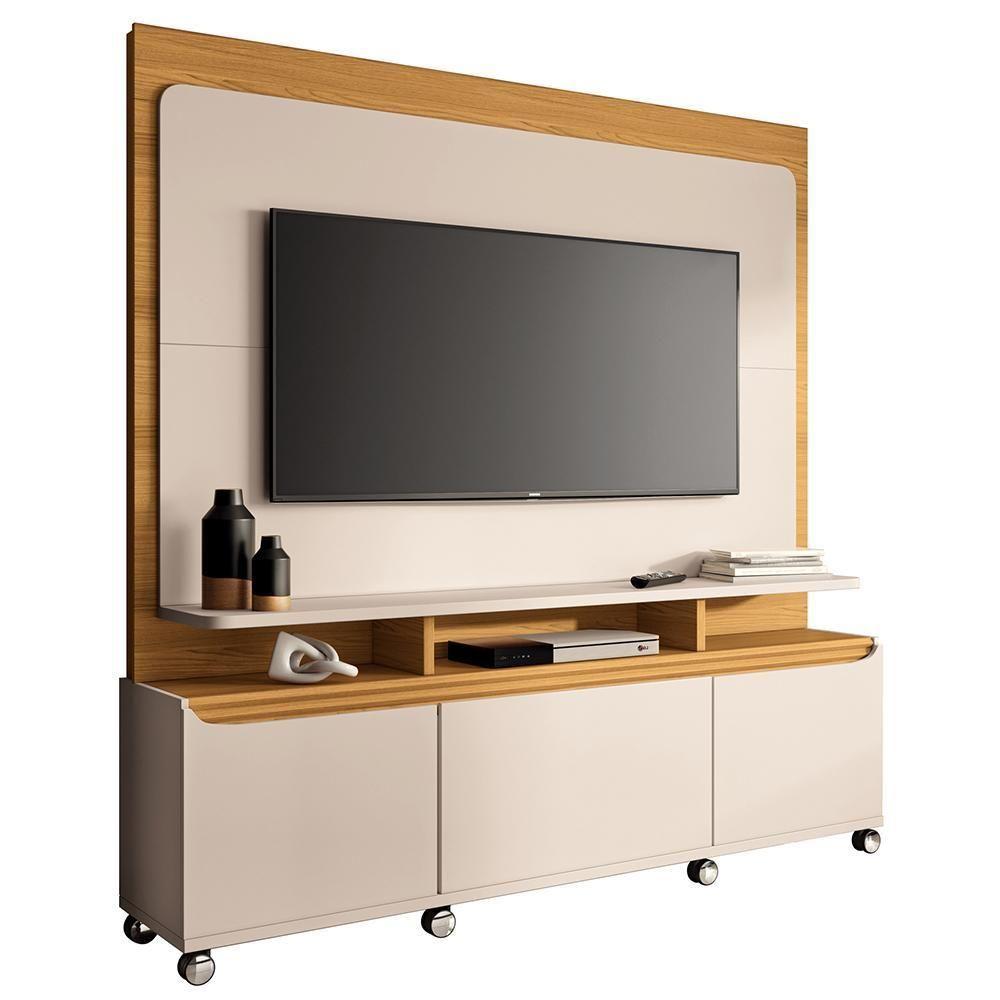 Estante Home Theater Quantum Off White-cinamomo Para Tv Até 70