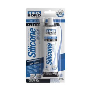 Silicone 50gr Branco Tekbond - Ideal para Vedação e Reparos