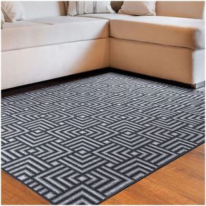 Tapete Sala Quarto Funcional Tabuleiro 1,50 X 2,00 Titulos Chumbo-56