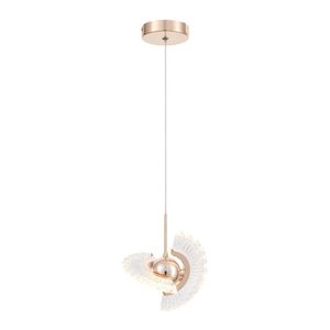 Lustre Pendente Astraled Lynx Pt-9111 Dourado Brilho Led Bivolt