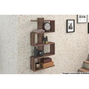 Prateleira Decorativa Quarto Bebê AM 3087 Rustico - Movelbento