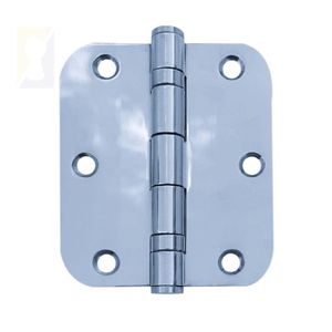 Dobradiça Polida C-redondo Inox Com Rolamento 3 ½ X 3