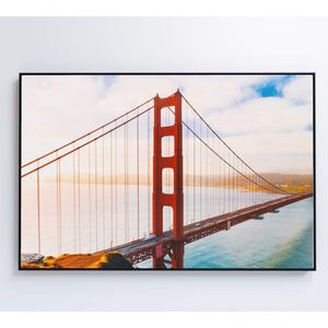 Quadro Ponte Golden Gate 120x80 Cm Vidro Impresso