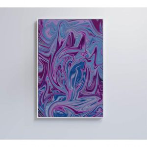 Quadro Abstrato Roxo 60x90 Cm Tecido Canvas