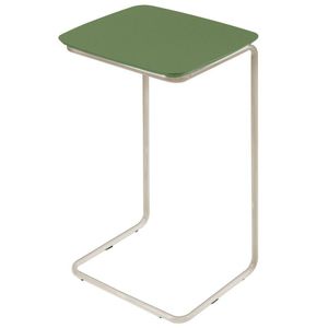 Mesa De Apoio Slim Verde Em Metal Cromado