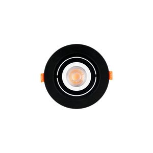 Spot De Embutir Plano Mbled Para 1 Lâmpada Mr16 Redondo Preto