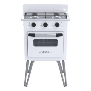 Fogão Portátil 2 Bocas Venax Gemini Vetrô Gas GLP Branco