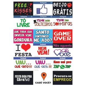 Adesivo Plaquinhas De Festas - 18 Unidades