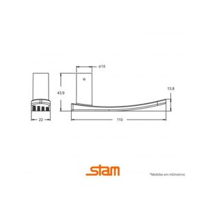 Fechadura Espelhada Escovada Antique - Stam Tetra 1800/21