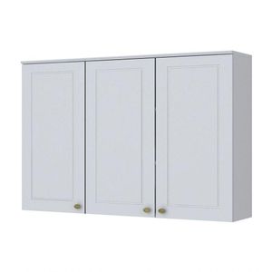 Armário De Cozinha Henn Americana 3 Portas 120 Cm C352-05 Branco