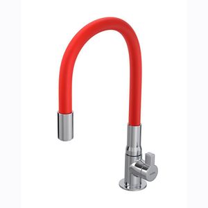 Torneira Hydramotion Flexível De Bancada Vermelha Hydra