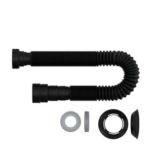 Sifão Flexível Blukit Tubo Extensivo 1,1 Metros Universal Preto