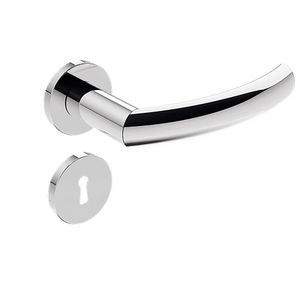 Fechadura Externa Stam Ix40 40mm Inox Polido Cromada Roseta Redonda Interna