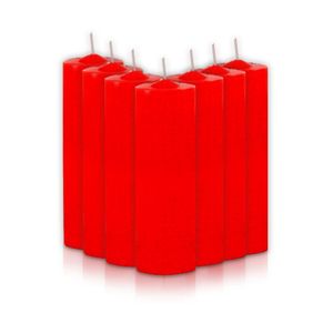 Kit 7 Velas Votivas 7 Dias Vermelha 250g 100% Parafina