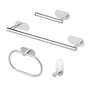 Kit com 5 Acessórios de Banheiro Inox Prata