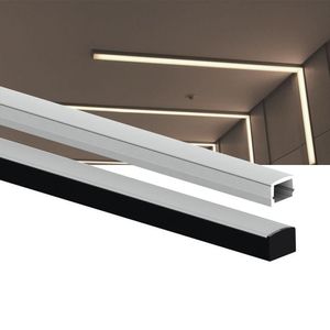 Perfil Para Fita De Led Sobrepor Taschibra Sope Kit 3 Metros Preto