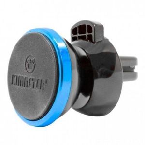 Suporte Celular Saída Ar Carro Magnético 6 Imãs Dourado Kimaster Azul