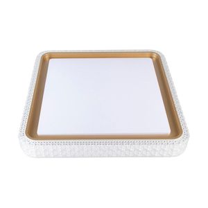 Plafon Nordecor Kenle 2668 Quadrado Led Bivolt Dourado Fosco Dourado Fosco 2668