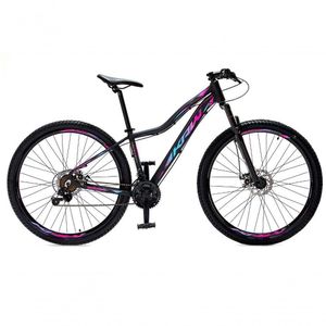 Bicicleta Aro 29 Krw Alumínio 24 Vel Freio A Disco X52 Preto/pink E Azul