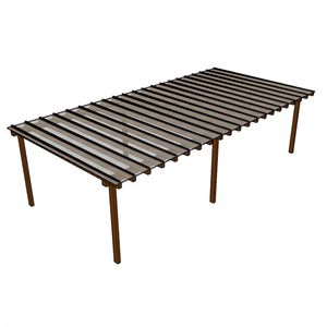 Kit Policarbonato Cristal 4mm 10,00m X 4,00m - Perfis Naturais