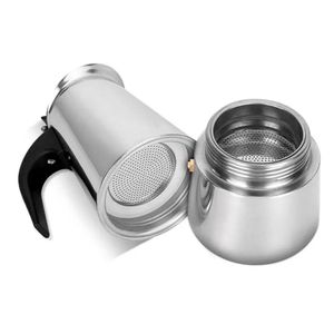 Cafeteira Italiana Em Inox 100ml Perfeita Para 2 Xícaras