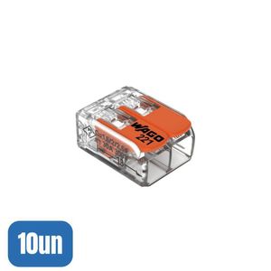 10 Conectores Automáticos Até 6,0mm 2 Polos 41a 221-612 - Wago