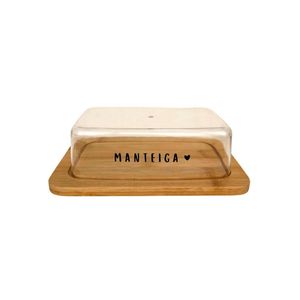 Manteigueira Em Bambu Ecokitchen 19,6x13,4cm Mimo Style - Exclusivo