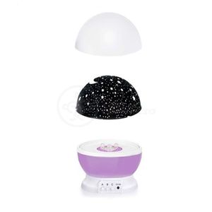 Luminária Projetor Abajur Estrelas Galáxia Astral Céu Roxo