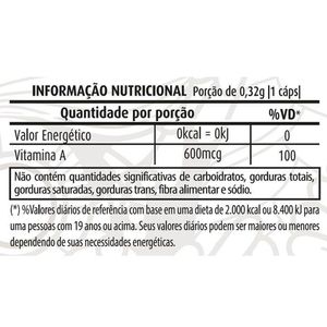 Betacaroteno (60 Caps) - Padrão: único