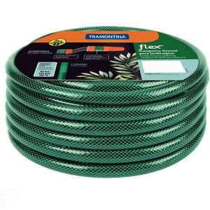 Mangueira Flex Tramontina Verde Em Pvc 3 Camadas 30 M Com Engate Rosqueado E Esguicho Tramontina
