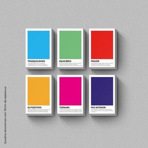 Terapia Das Cores Quadro Com 6 Peças 15mm Ultra-brilho