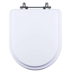 Assento Sanitário Tampa De Vaso Branco Mdf Laqueado Duna Para Bacia Deca
