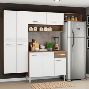Cozinha Emilly Paneleiro Armario Balcão Branco Madesa