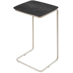 Mesa De Apoio Slim ébano Em Metal Cromado
