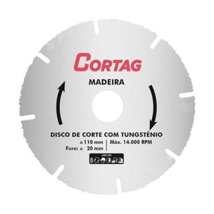 Disco De Corte Com Tungstênio 110mm - Cortag