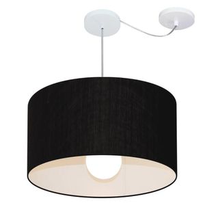 Pendente Cilíndrico Com Desvio Preto Mj-4234