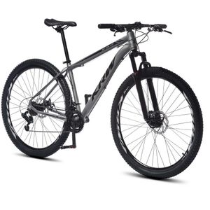 Bicicleta Aro 29 Krw Alumínio 24 Vel Freio A Disco X52 Cor:grafite/preto Fosco;tamanho Quadro:17 Grafite/preto Fosco